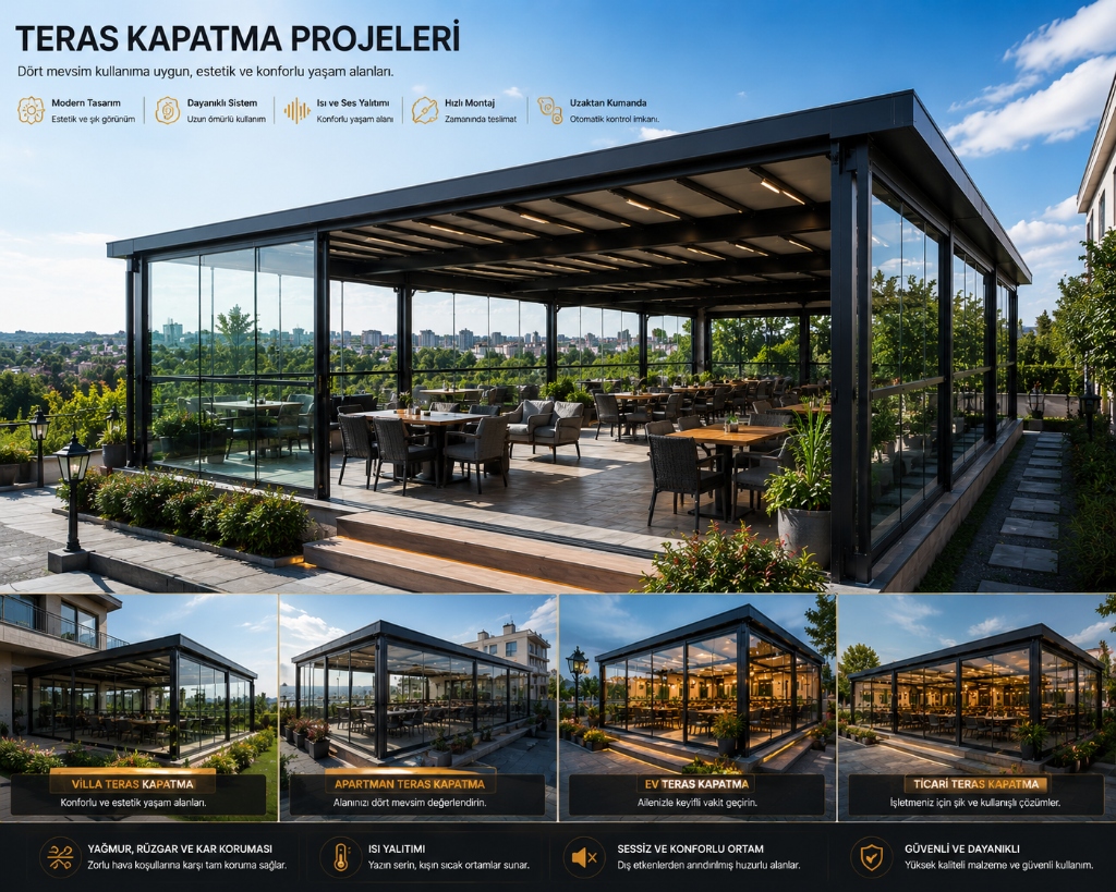 Yeşilköy Lüks Dubleks Teras Kapatma Çözümleri
