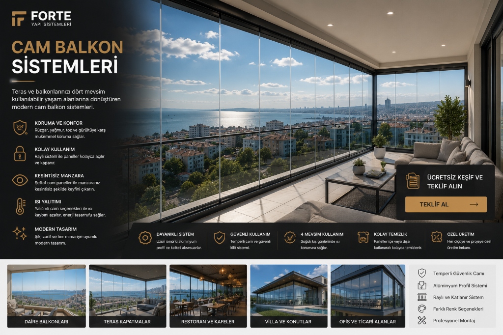 Tekirdağ Teras Tente ve Katlanır Cam Balkon Sistemleri
